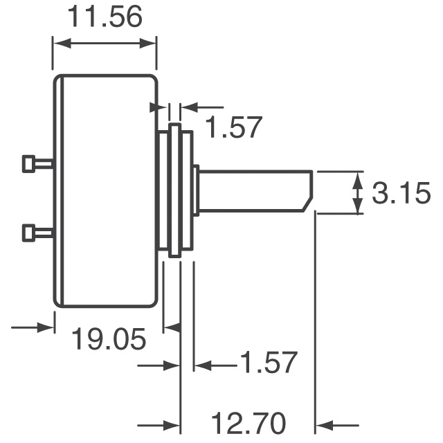 157S202MX Vishay Spectrol  Rotary Potentiometers Rheostats